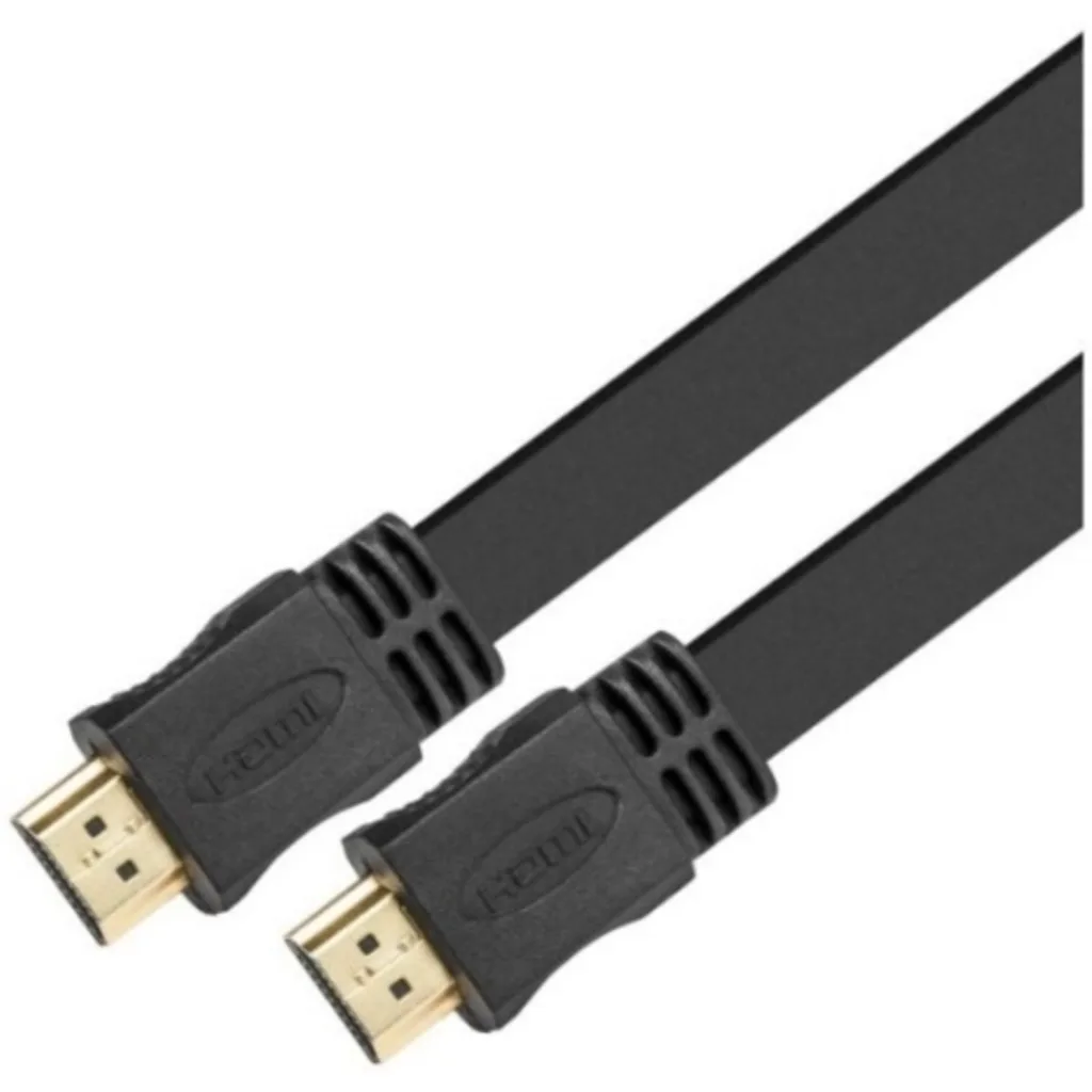 Cable HDMI M/M 4K 3840x2160 30AWG  Cable plano 1.8 metros Negro - XTech