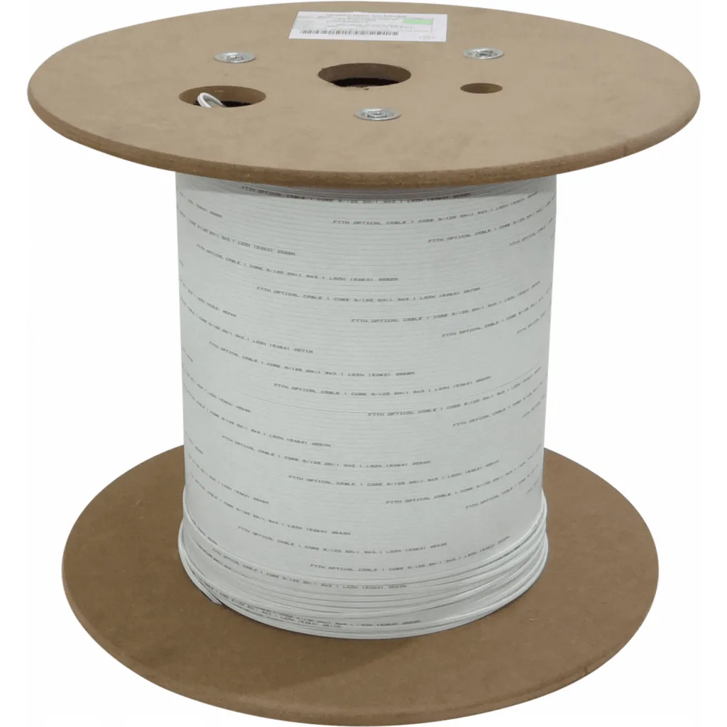 Imagen 1 de 1-Fibra-G652D Blanca 500m DropCable Exter. FTTH SM LSZH 3x2mm
