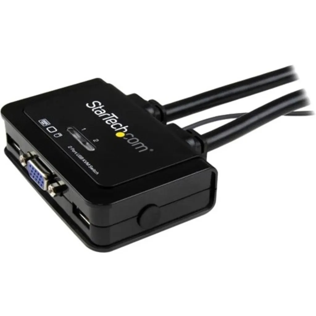 Imagen 4 de StarTech.com Switch Conmutador KVM de Cable con 2 Puertos VGA USB Alimentado por USB con Interruptor Remoto - Conmutador KVM - 2 x KVM port(s) - 1 usuario local - sobremesa