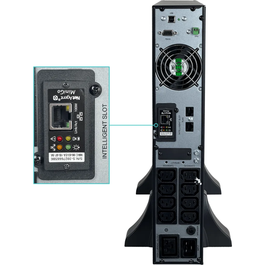 Imagen 2 de ENERSAFE Litio 3000W 3KVA 0/4ms DB9 USB Req-SNMP Online 2U-Rack/Torre