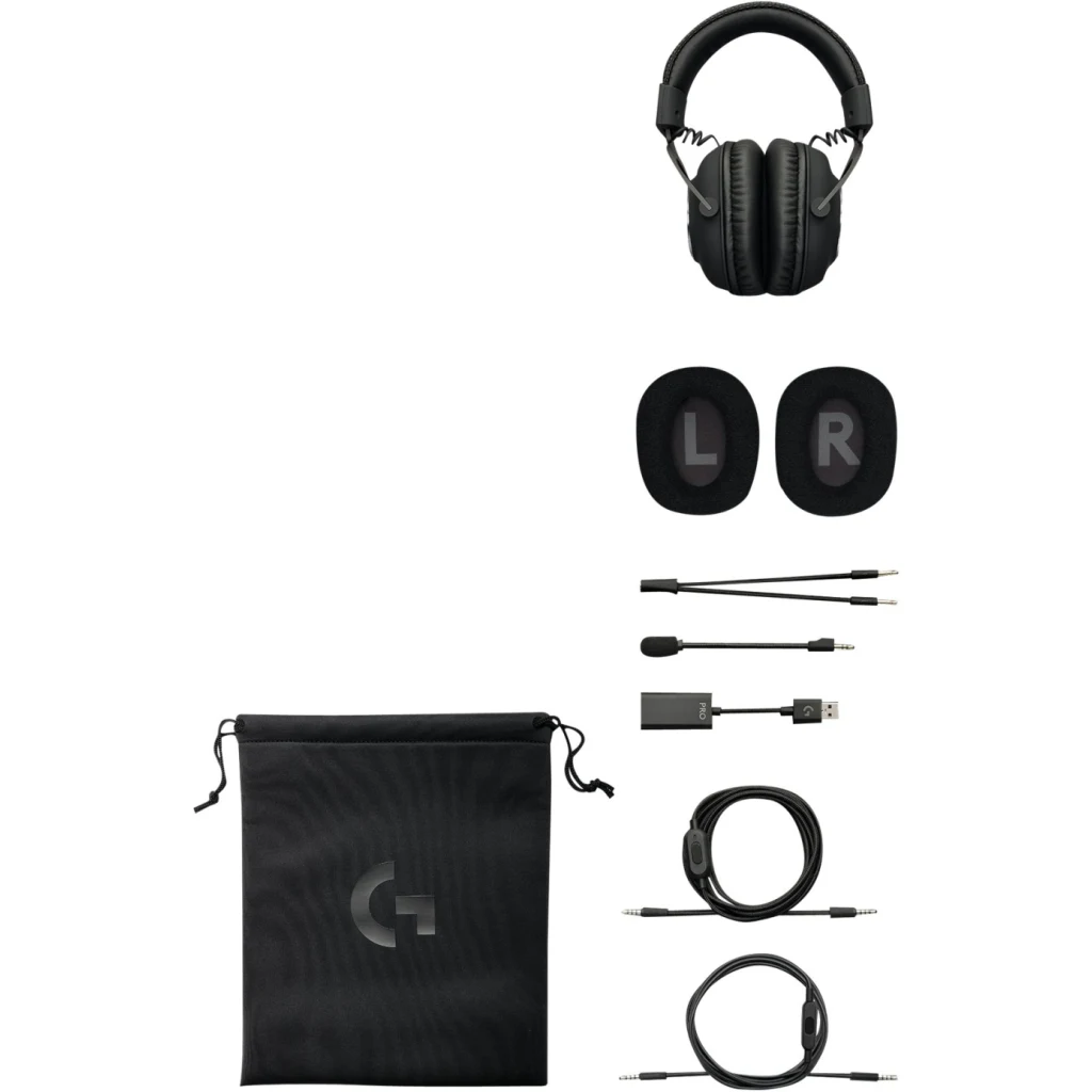 Imagen 4 de Audífonos Gamer Logitech PRO X c/Mic Sonido envolvente Jack 3.5mm/USB Negro