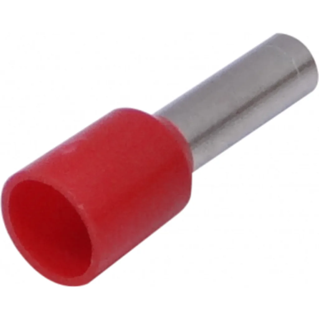 Rojo 4,0mm2 9/16mm 100-unid AWG12 Ferrules Terminal Aislado Crimpeable