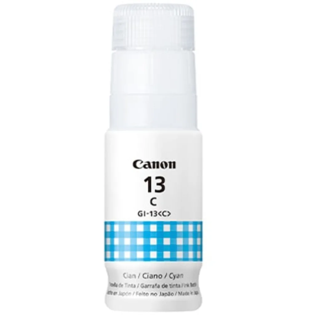 Botella de Tinta Canon GI-13 CYAN para Pixma G510 Pixma G610, 60ml