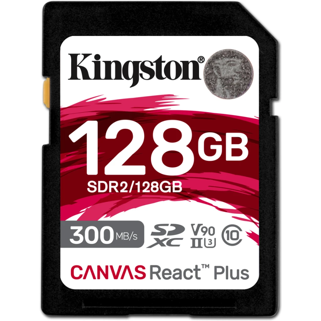 Memoria SDXC 128GB Kingston Canvas React Plus UHS-II U3 CL10 V90 300/260MB/seg