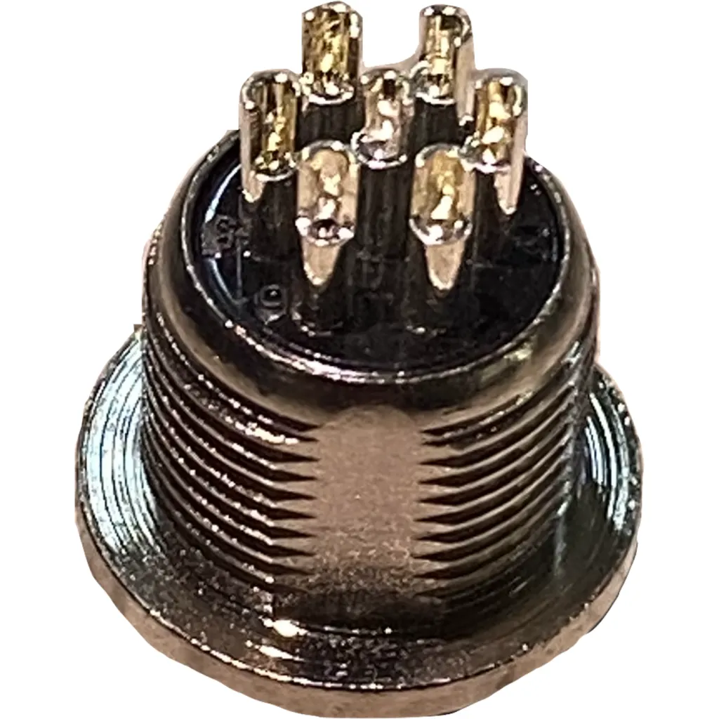 Imagen 3 de 7-pin Macho Volante Conector Metalico GX12 Soldable Aviacion