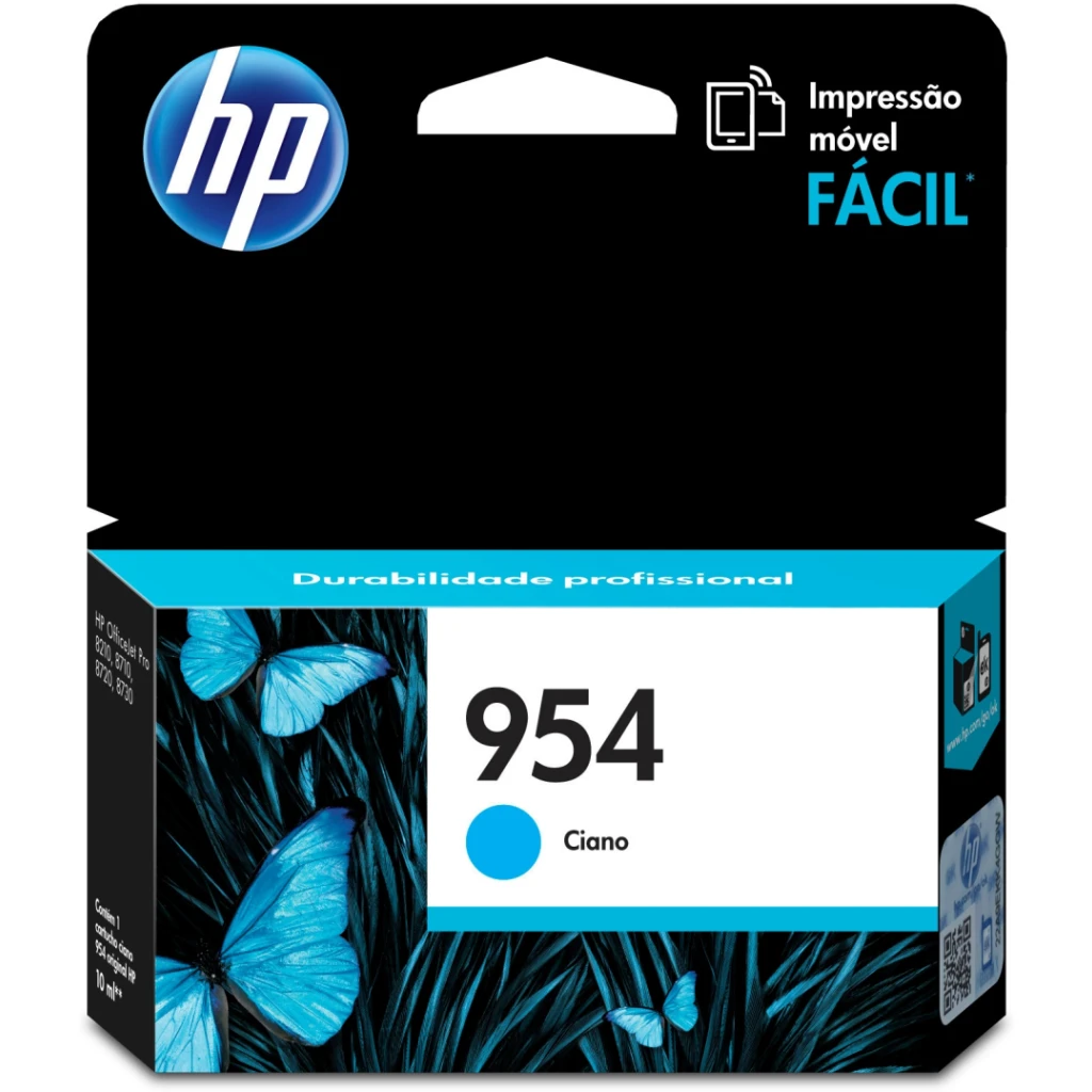 Cartridge HP 954 Cyan para OJ Pro 8210/8216/8218/7740/8710/8720/8730, 700Pág