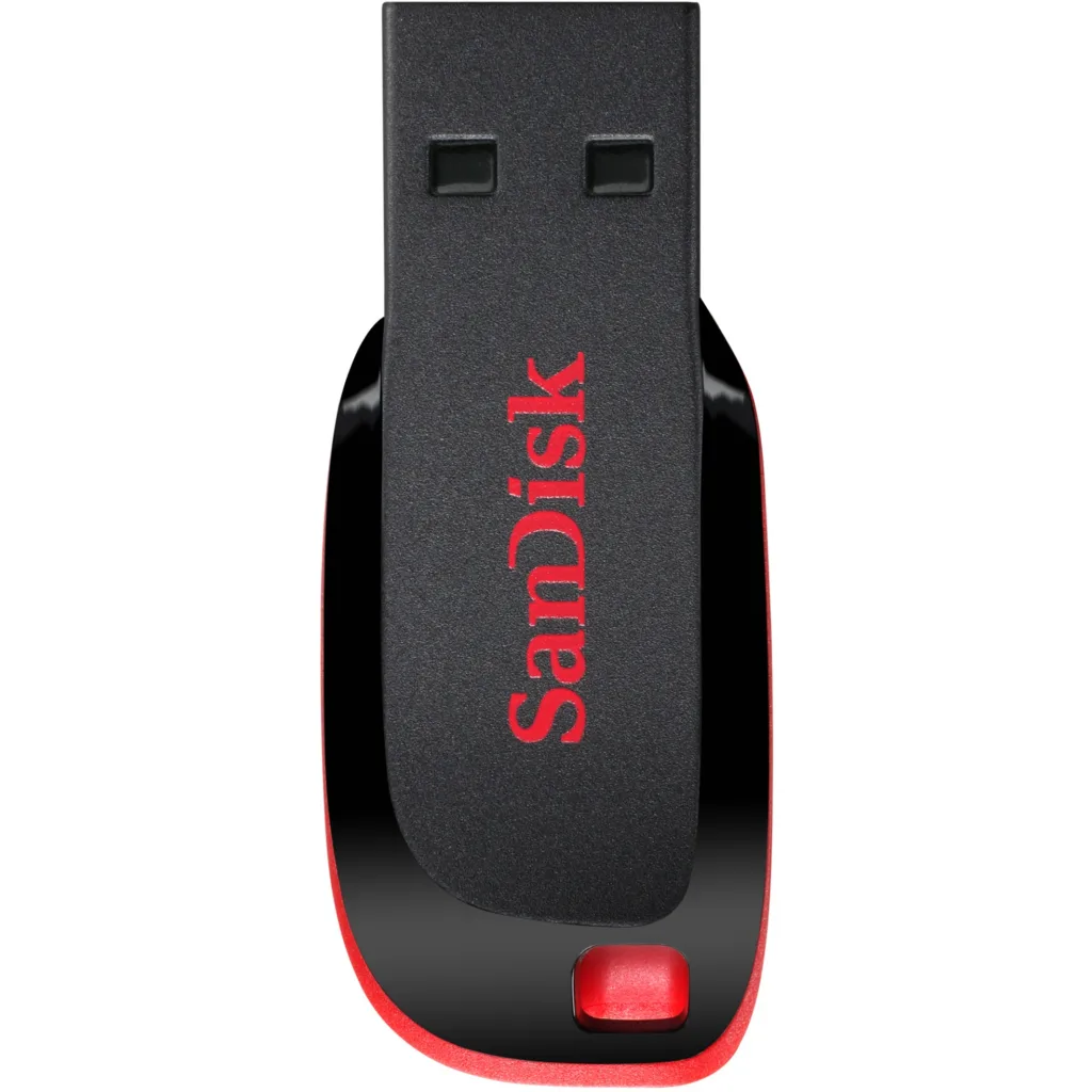 Pendrive 16GB SanDisk Cruzer Blade USB tipo-A v2.0 Color Negro y Rojo