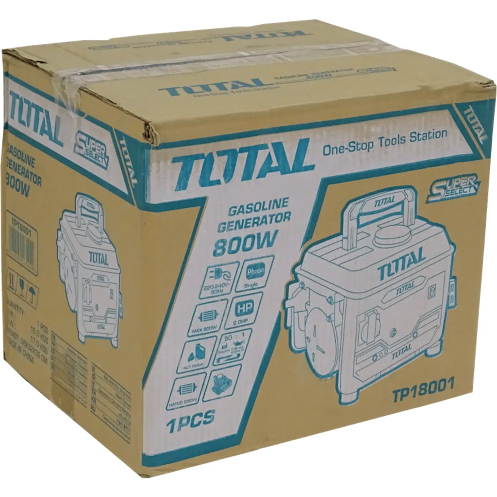 Imagen 2 de TOTAL 800W Generador Manual Bencinero 3000rpm Tanque-4Lt 220-240VAC