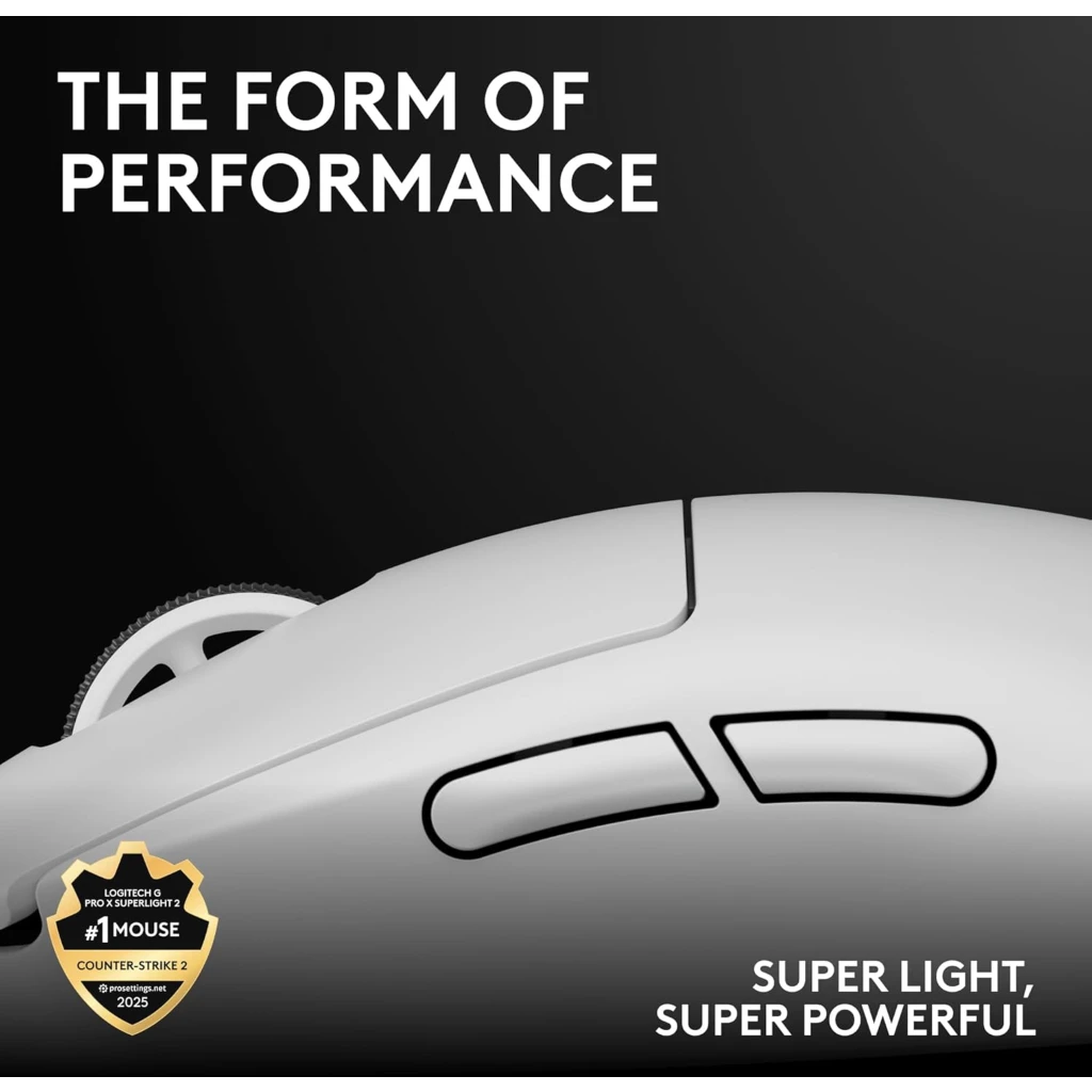 Imagen 8 de Mouse Gamer Logitech Pro 2 LIGHTSPEED Inalámbrico Sensor HERO 2 Blanco