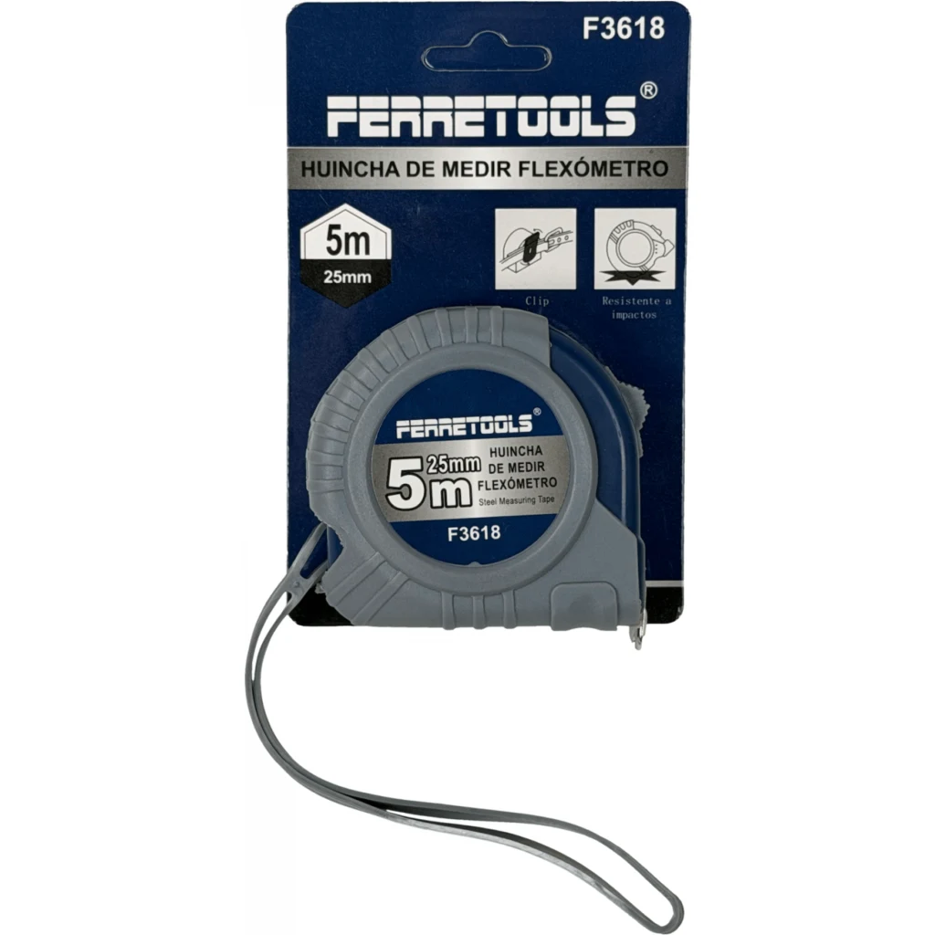 Imagen 1 de Huincha de Medir 5mts 25mm Flexometro F3618