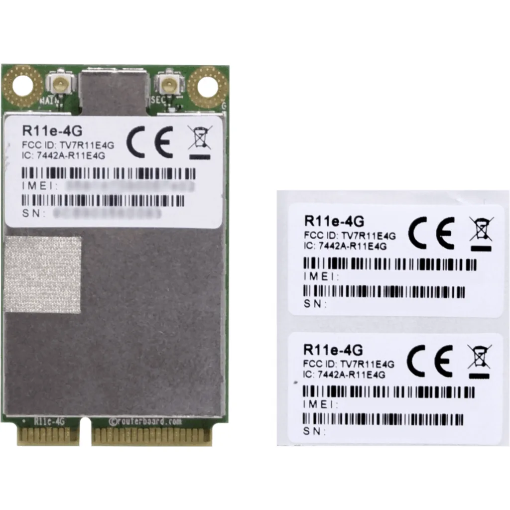 MIKROTIK 2-u.FL LTE Cat4 1800 2600 800 450 2500 3500 3700MHz miniPCIe