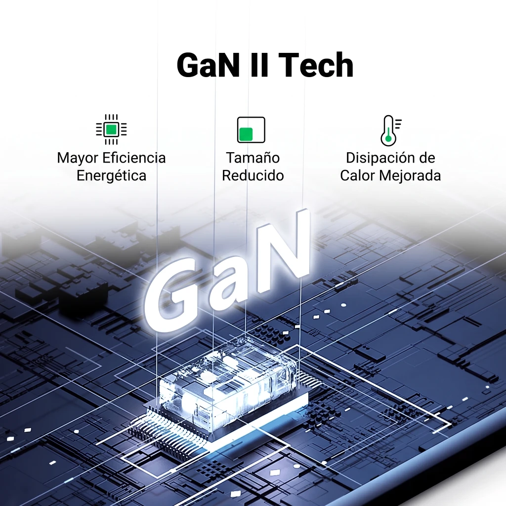 Imagen 3 de Cargador Rapido UGREEN Nexode 65W GaN 3 puertos 2x USB-C 1xUSB-A