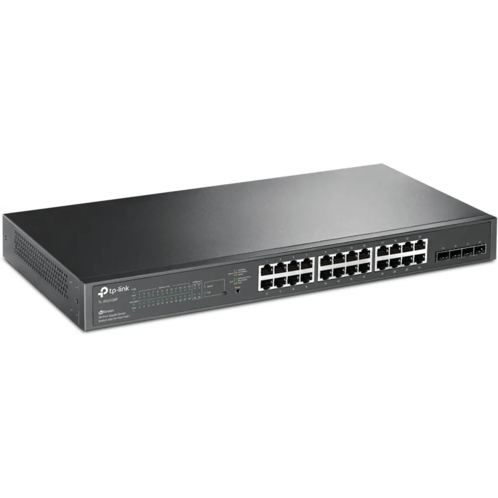 Imagen 1 de Switch TP-link TL-SG2428P JetStream 24 Puertos Gigabit (PoE+) 4x SFP Montaj Rack