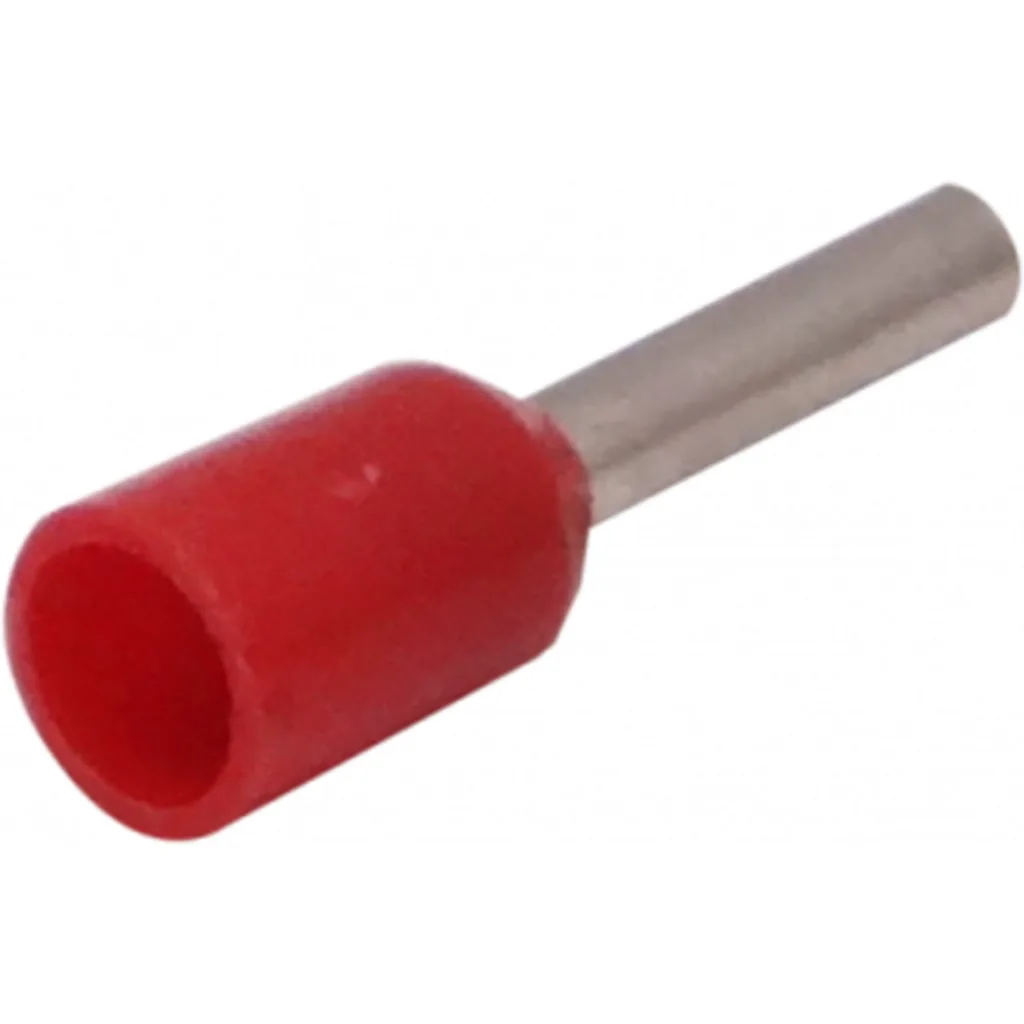 Imagen 1 de Rojo 1,0mm2 8/15mm 100-unid AWG18 Ferrules Terminal Aislado Crimpeable