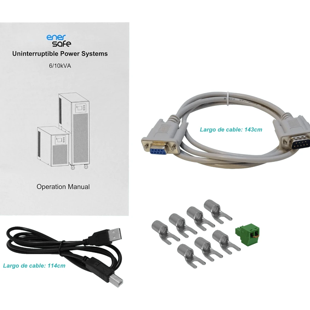 Imagen 4 de ENERSAFE 832WH 6KVA 6000W 0ms 16x9AH Expandibl-192VDC UPS Torre Online