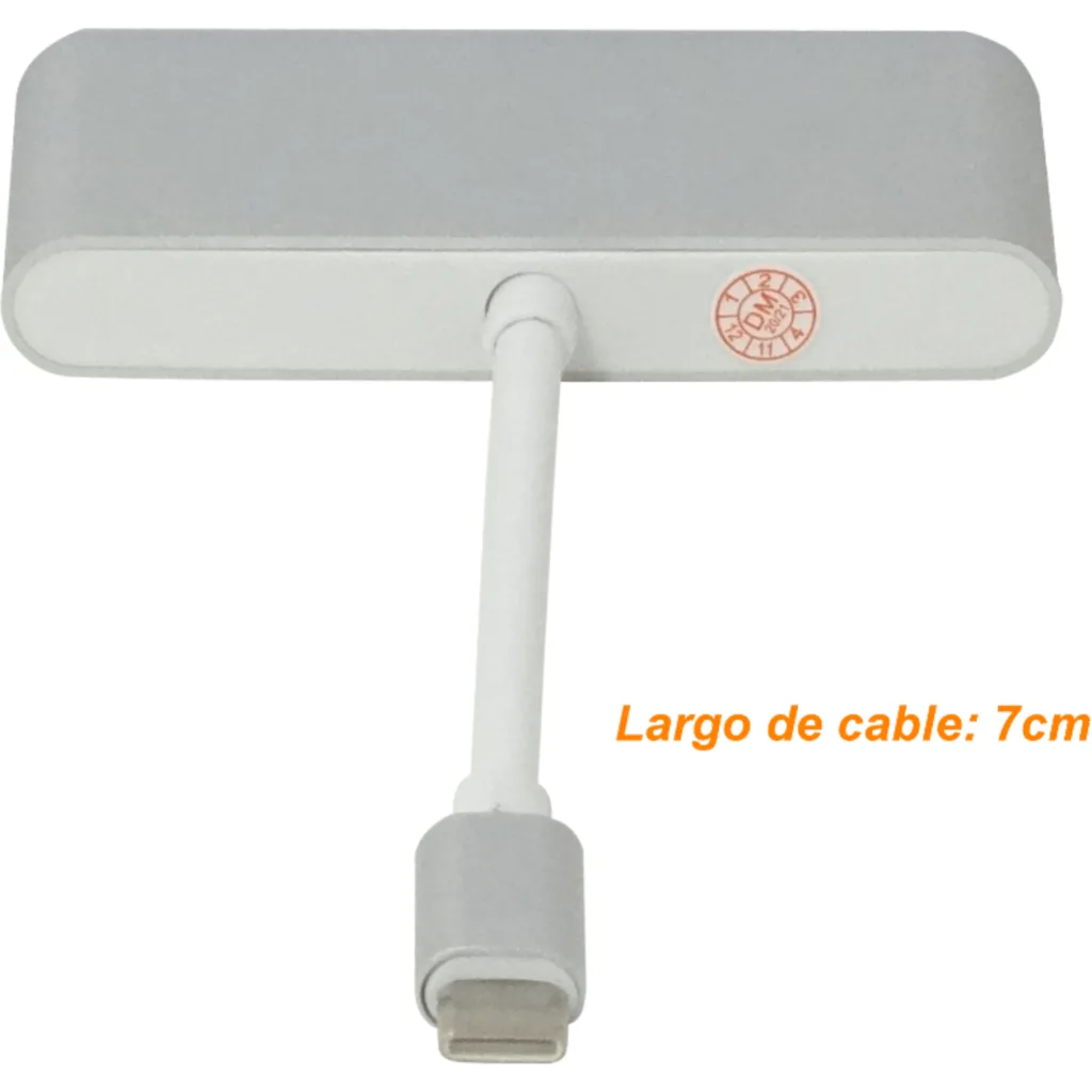 Imagen 2 de Hub USB-CM a 1xUSB-CH 3xUSB-AH Cable-7cm USB3.1