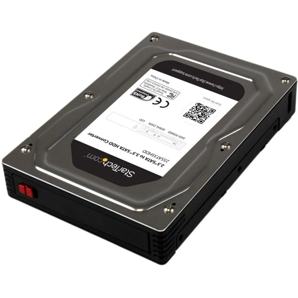 Cofre Porta Disco Duro StarTech HDD/SSD 2.5" SATA Altura máx 12.5mm p/Bahía 3.5"