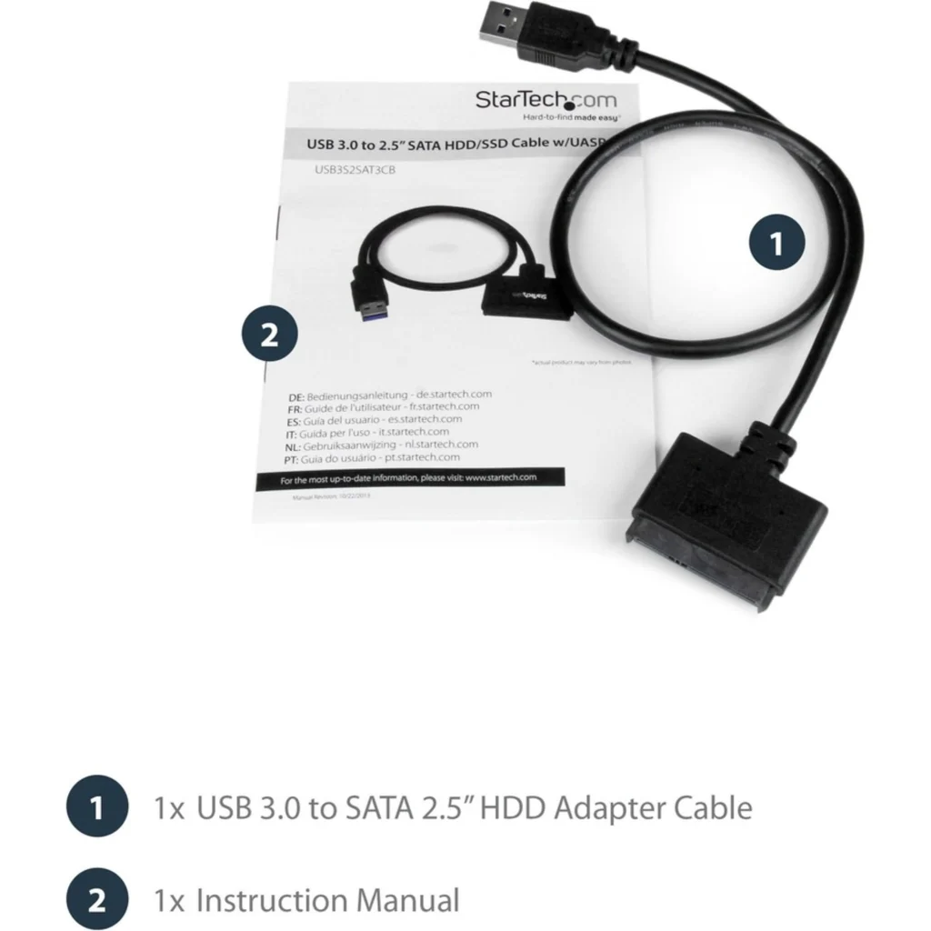 Imagen 7 de Adaptador StarTech USB3S2SAT3CB, Cable USB 3.0 a HDD 2.5" SATA III 0.5m