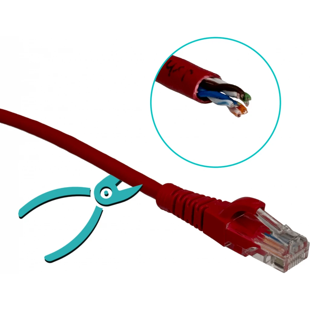 Imagen 4 de LINKMADE 3MT CAT5E ROJO LSZH CABLE PATCH INYECTADO MULTIFILAR