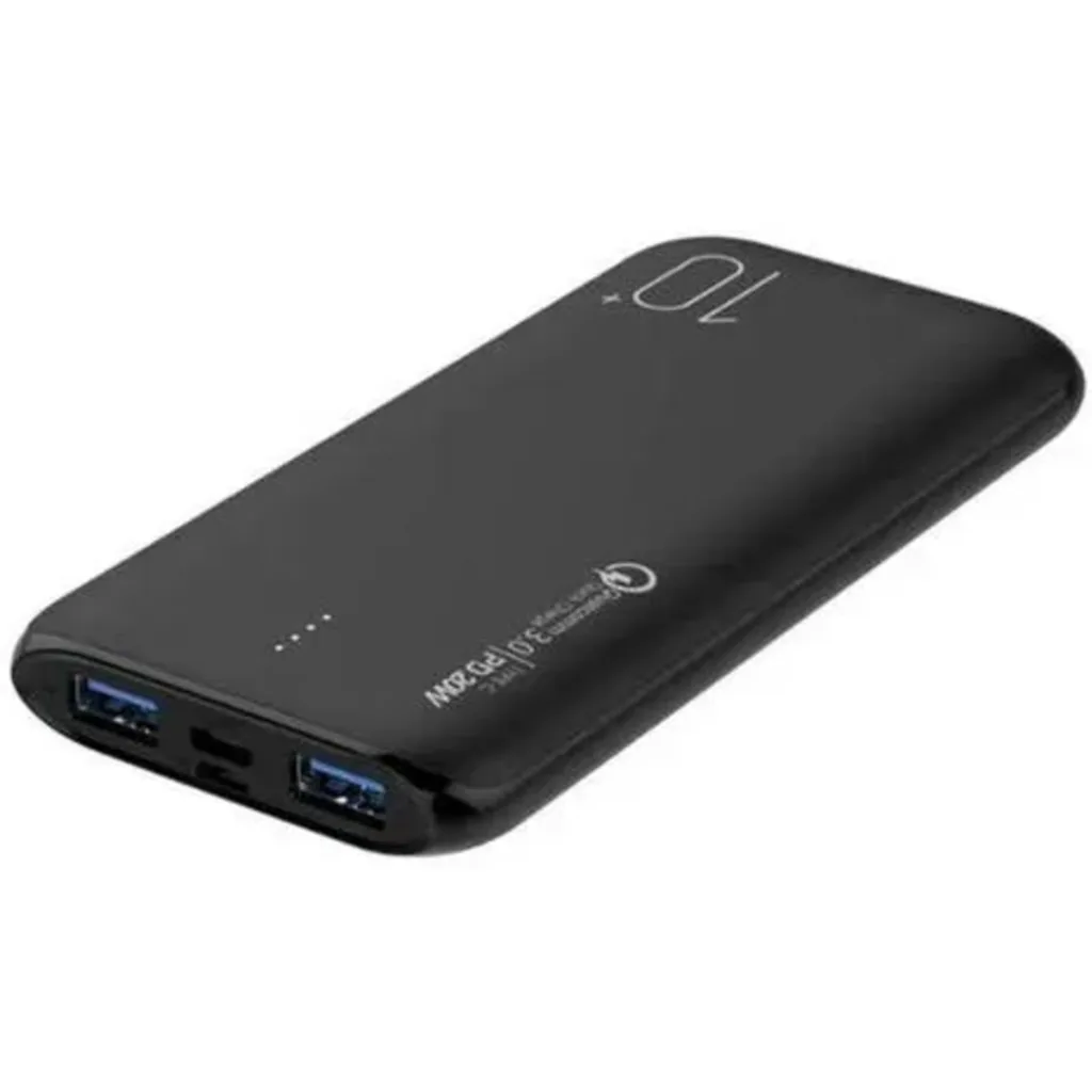 Imagen 1 de Power Bank Dusted PB Slim Carga Rapida PD-QC3.0 de 20W 10.000 mAh Negro