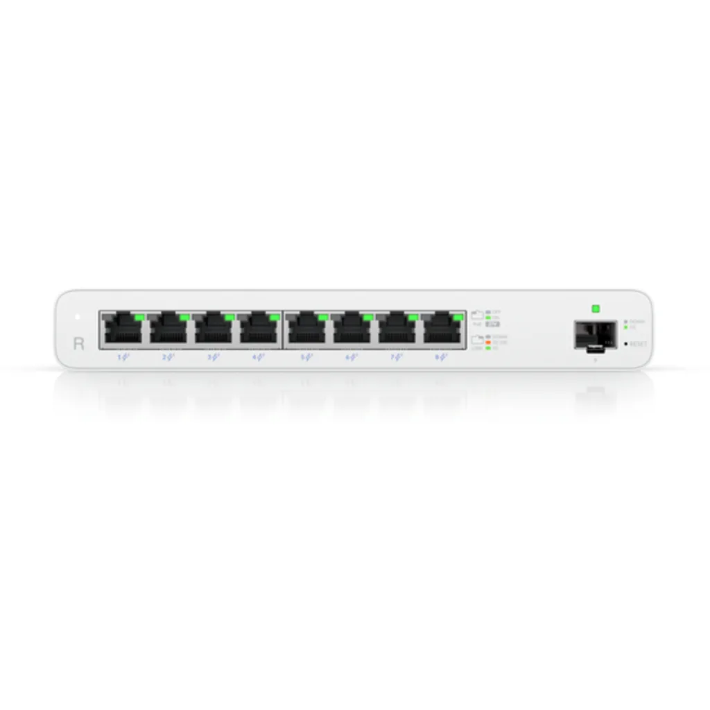 Imagen 1 de Router Ubiquiti UISP-R, 8 Puertos GbE RJ45, 1G SFP, PoE, 110W