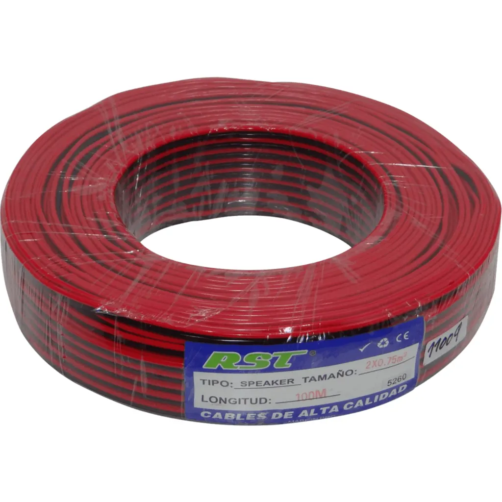Imagen 1 de RST 2x18AWG 2x0,75mm2 Rojo-Negro Paralelo 100mts Cable Parlante