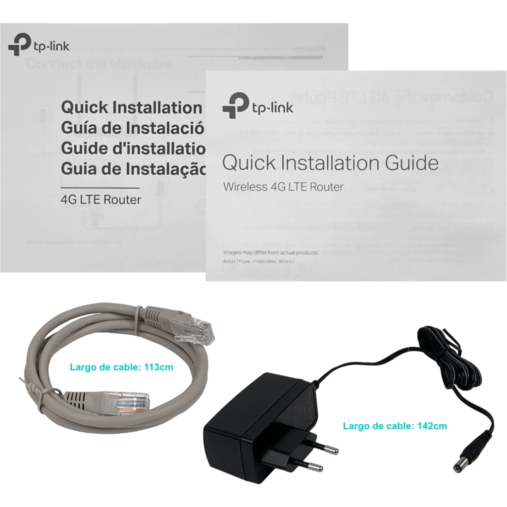 Imagen 3 de Router TP-Link 4G/LTE 1-Sim 1-WAN 3-100 Router 2-.SMA WiFi-Interno 2,4/5GHz