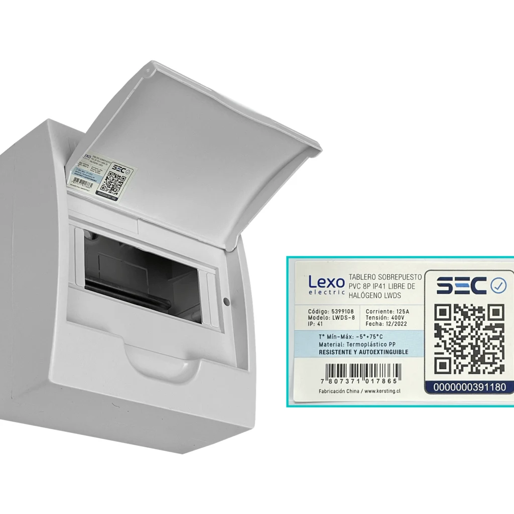 Imagen 4 de LEXO Tablero Sobreponer LSZH 8 Modulos Riel Din IP41 IK08 5399108