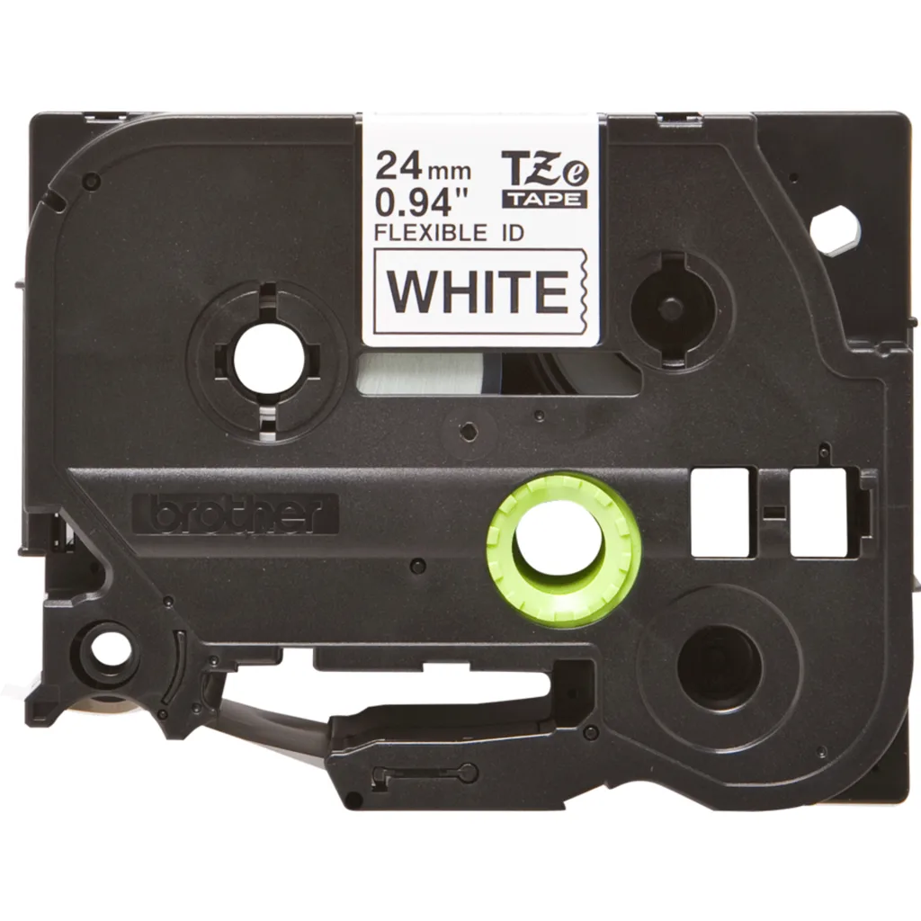 Imagen 2 de Cinta para Etiquetas Brother TZE-FX251 Flexible Negro sobre Blanco 24 mm 