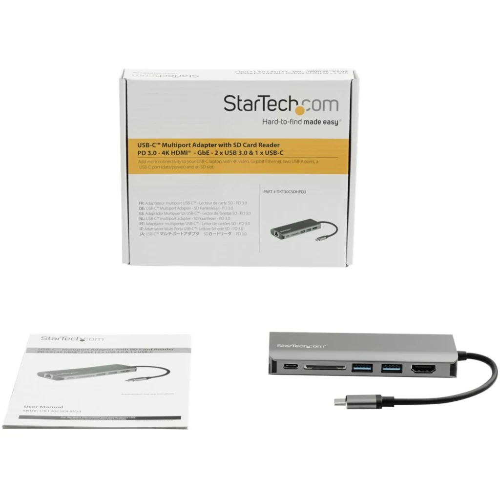 Imagen 4 de HUB USB-C 3.0 StarTech Puertos USB-C3.0 2*USB-A3.0 HDMI RJ-45 Lector SD