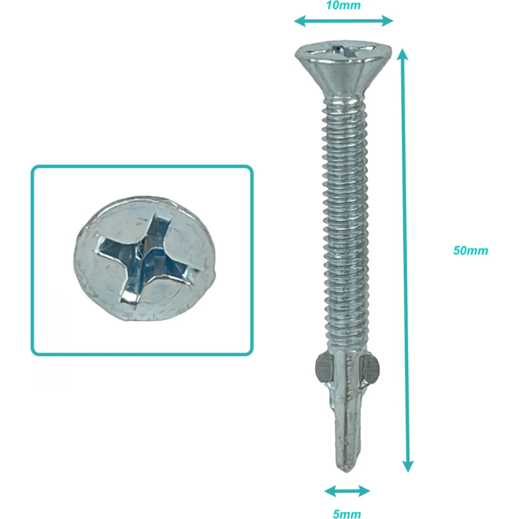 Imagen 2 de Autoperforante Tornillo Winger 100u 12-24x2-pulg Largo45mm 652225001