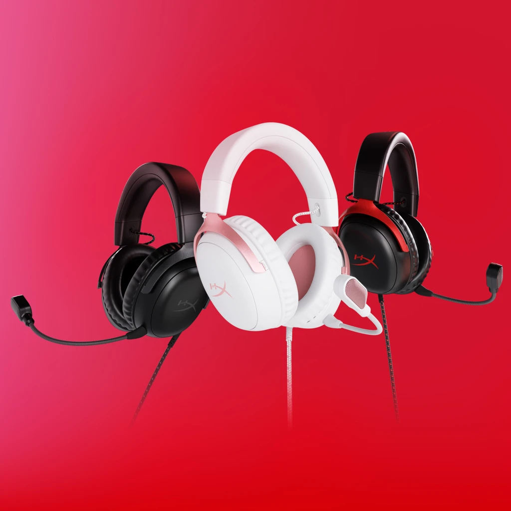 Imagen 4 de Audífonos Gamer Alámbricos HyperX Cloud III USB C/A 3.5mm DTS Blanco/Rosa