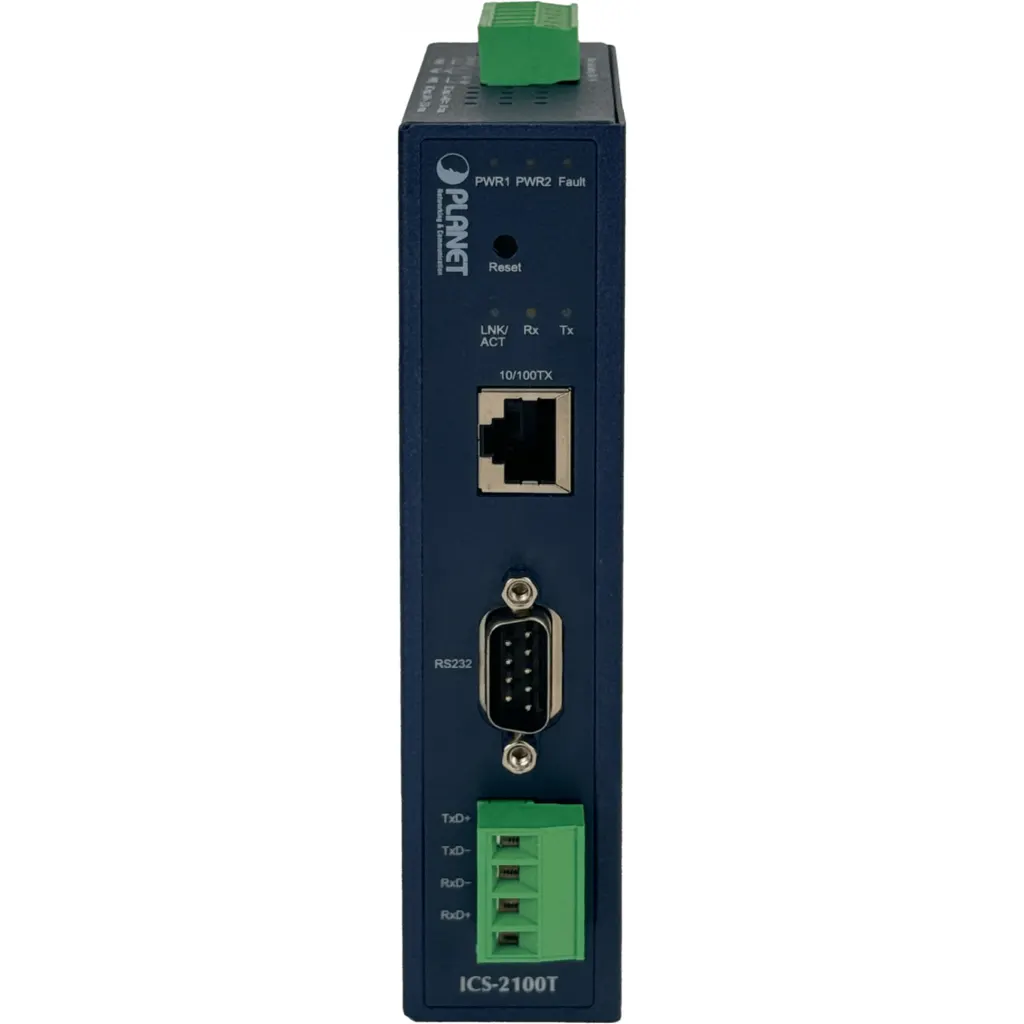 Imagen 4 de PLANET industrial 1-100 1-DB9 RS232 RS485/422 req12-48V SerialEthernet