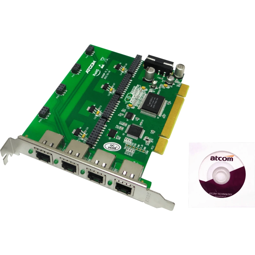 Imagen 3 de ATCOM PCI 4X 4-RJ11 REQ-AX110 3.3/5V 32BIT TARJETA ASTERISK
