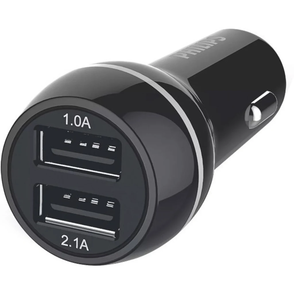 Imagen 2 de DLP2357/10 CARGADOR CEL PHILIPS DOBLE P/AUTO 3.1A 15.5W