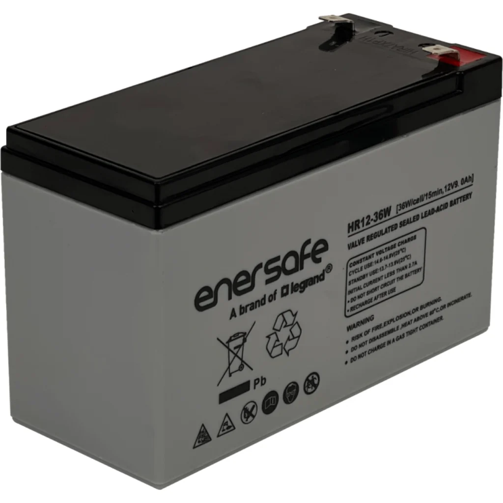 Imagen 1 de ENERSAFE Bateria 9,0AH Acido-Plomo 12V Sellada VRLA HR12-36W 9AH