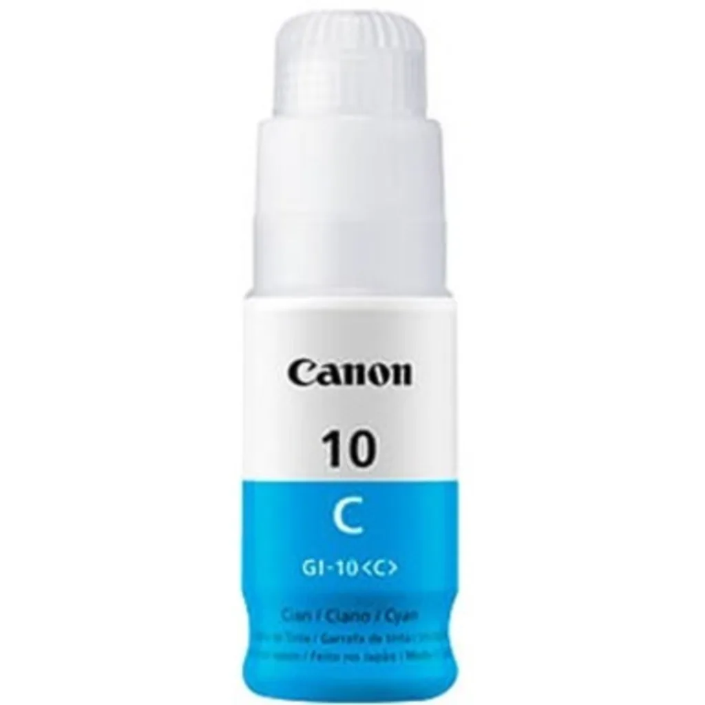 Botella de Tinta Canon GI-10 Cyan para Imp PIXMA G5010/G7010/GM2010/G6010, 70ml