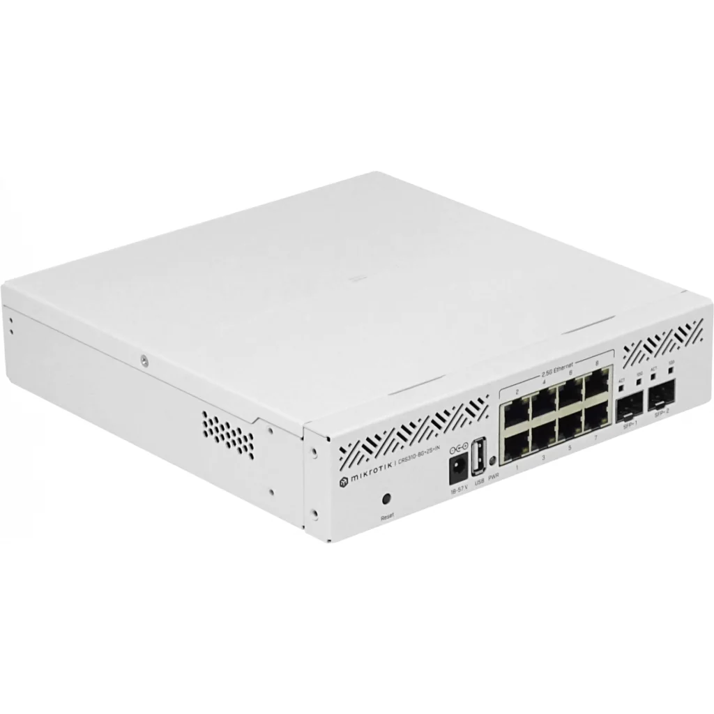 Imagen 5 de Switch MikroTik CRS310-8G+2S+IN 8x 2.5G + 2x SFP+ 10G USB Rack RouterOS L5