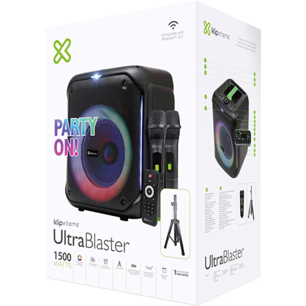 Imagen 15 de Klip Xtreme - Speaker system - Black - tripod with 2 mics