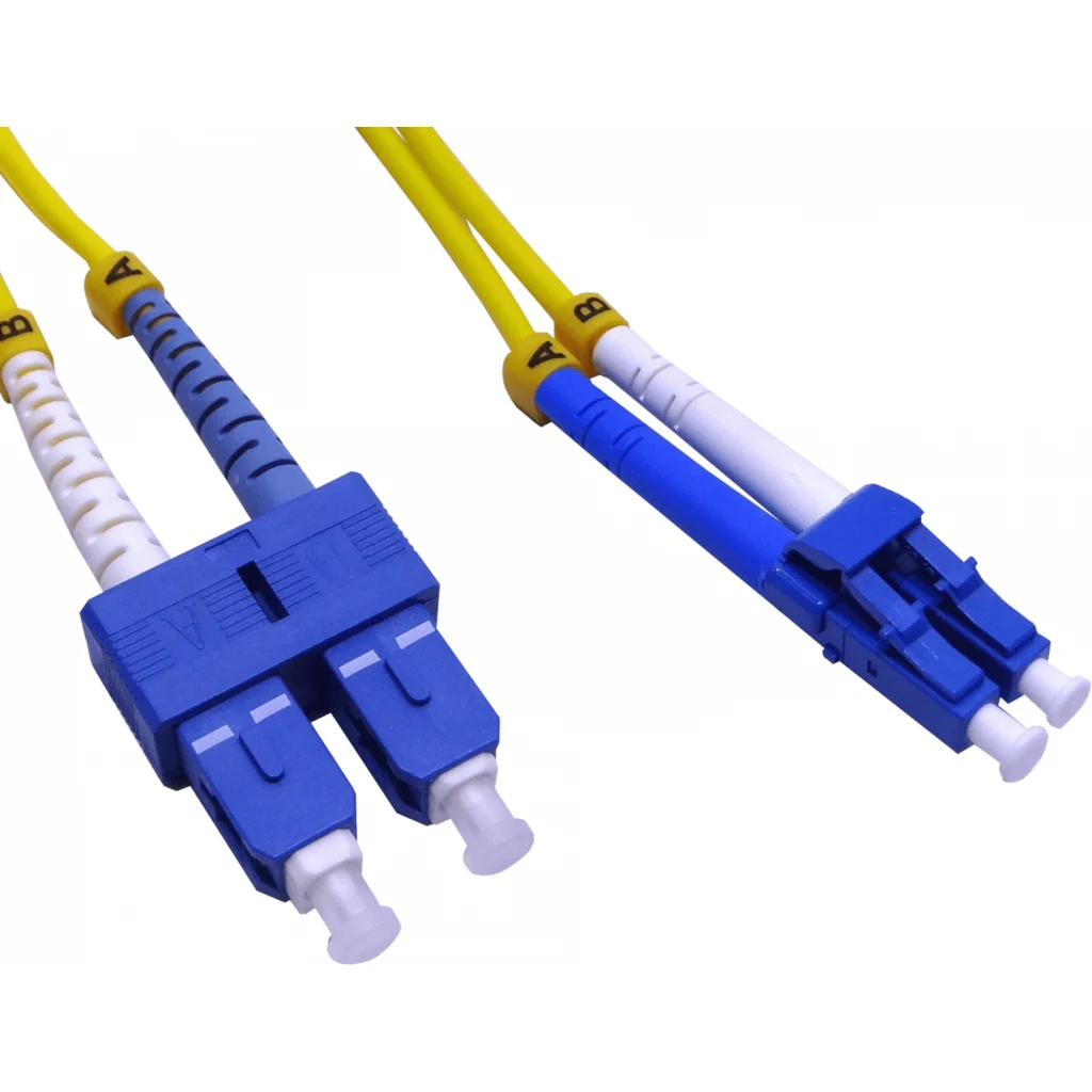1mt LC-SC/UPC MonoModo SM Duplex Jumper Cable Fibra 9/125um 3mm