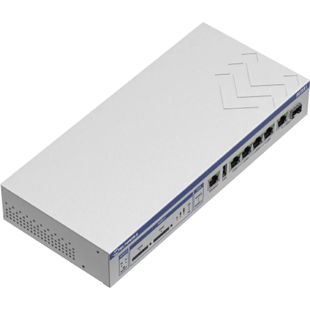 TELTONIKA RUTXR1 CAT6 SFP Enrutadores Rack mountable cellular router. 4G CAT6, Dual SIM, SFP fiber optic port, 5 x gigabit ethernet ports, 2 x power ports, console port, WIFI 5 Ghz