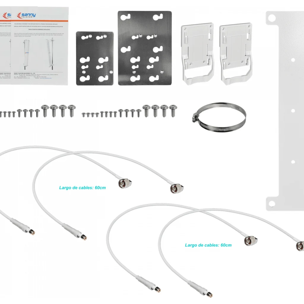 Imagen 1 de SANNY 6GHZ 19dBi 90-Grados 2-N-Hembra Antena Sectorial 4900-6500MHz