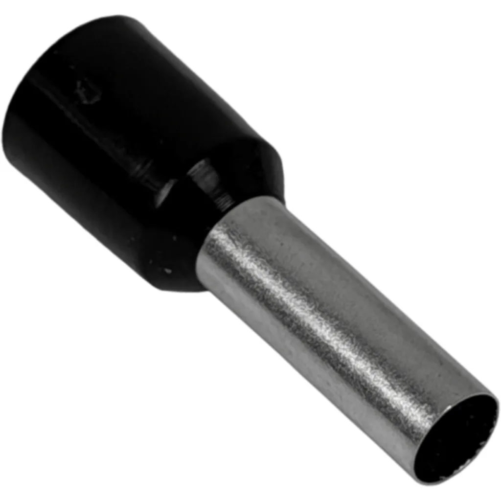 Imagen 2 de Negro 6,0mm2 12/20mm 100-unid AWG10 Ferrules Terminal Aislado Crimpeab