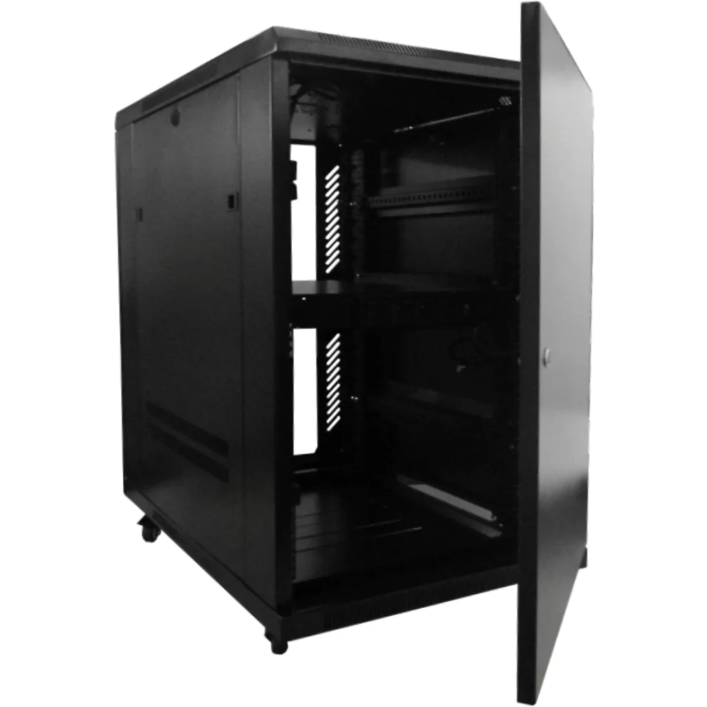 Imagen 6 de Rack Piso Linkmade 18U 90cm fondo  C/PDU-VENT NEGRO