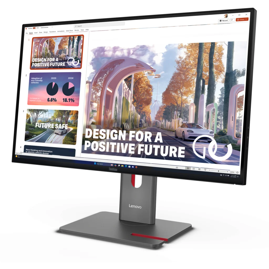 Imagen 2 de Monitor Lenovo ThinkVision P27QD-40 27" QHD 2560*1440 IPS DP HDMI USB-A/C LAN