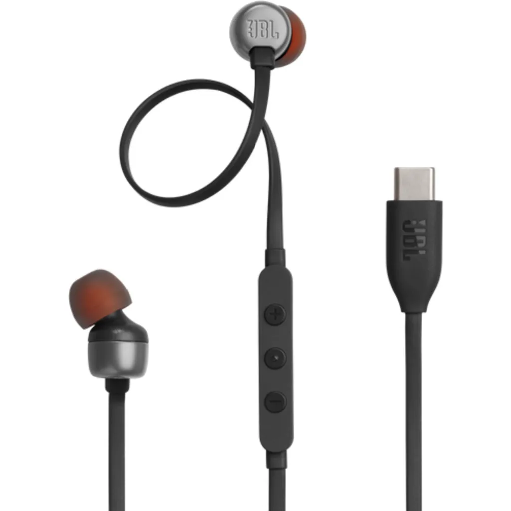 Audífonos Alámbricos InEar JBL Tune 310C, USB-C, Pure Bass, Control EQ, Negro