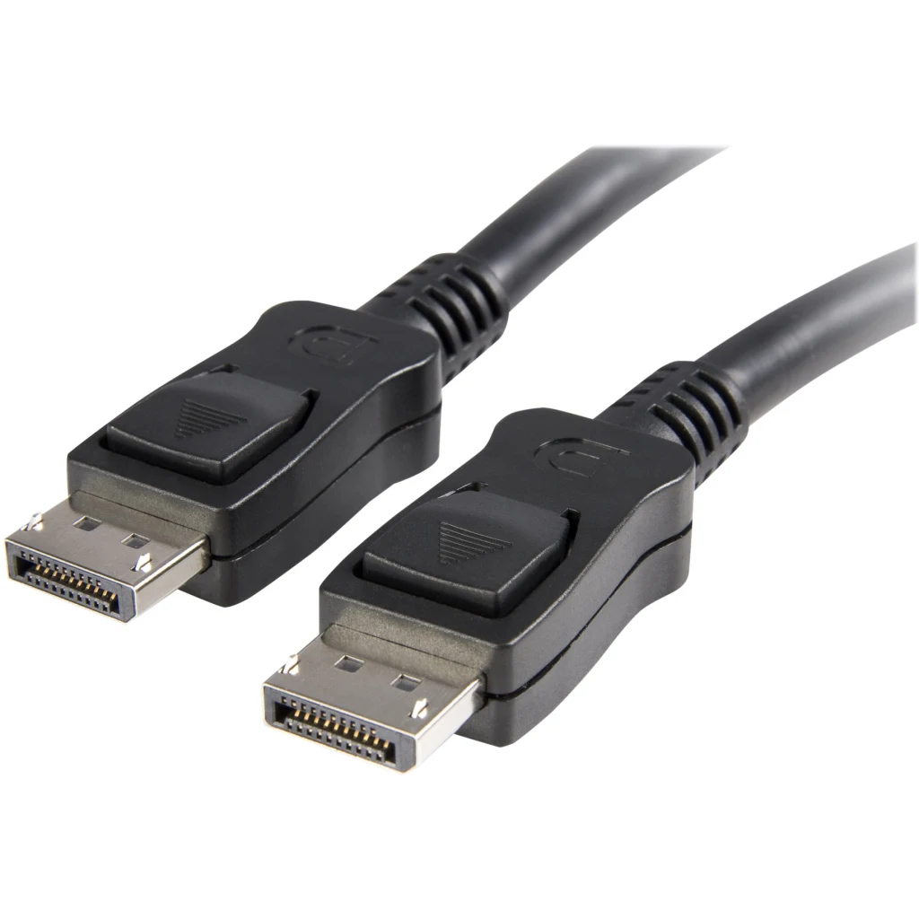Cable DisplayPort Macho a Macho con Pestillo de 1.8 Metros 28AWG color Negro