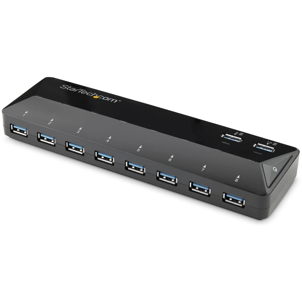 HUB Concentrador StarTech ST103008U2C, 10 Puertos USB3.0 y 2 prts 1.5A Negro