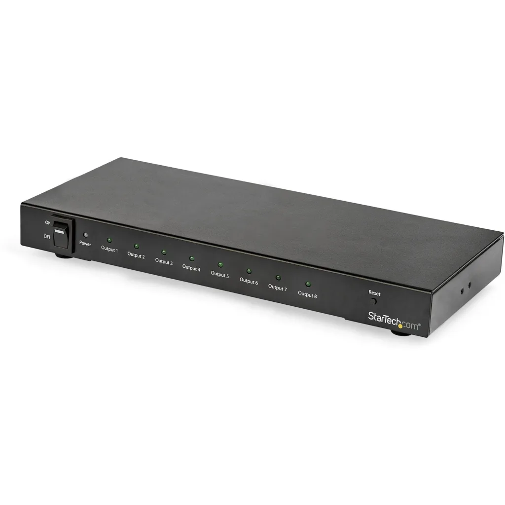 StarTech.com Divisor Splitter HDMI de 8 Puertos - 4K 60Hz con Audio 7.1 - Separador de vídeo/audio - 8 x HDMI - para P/N: ST121HD20FXA