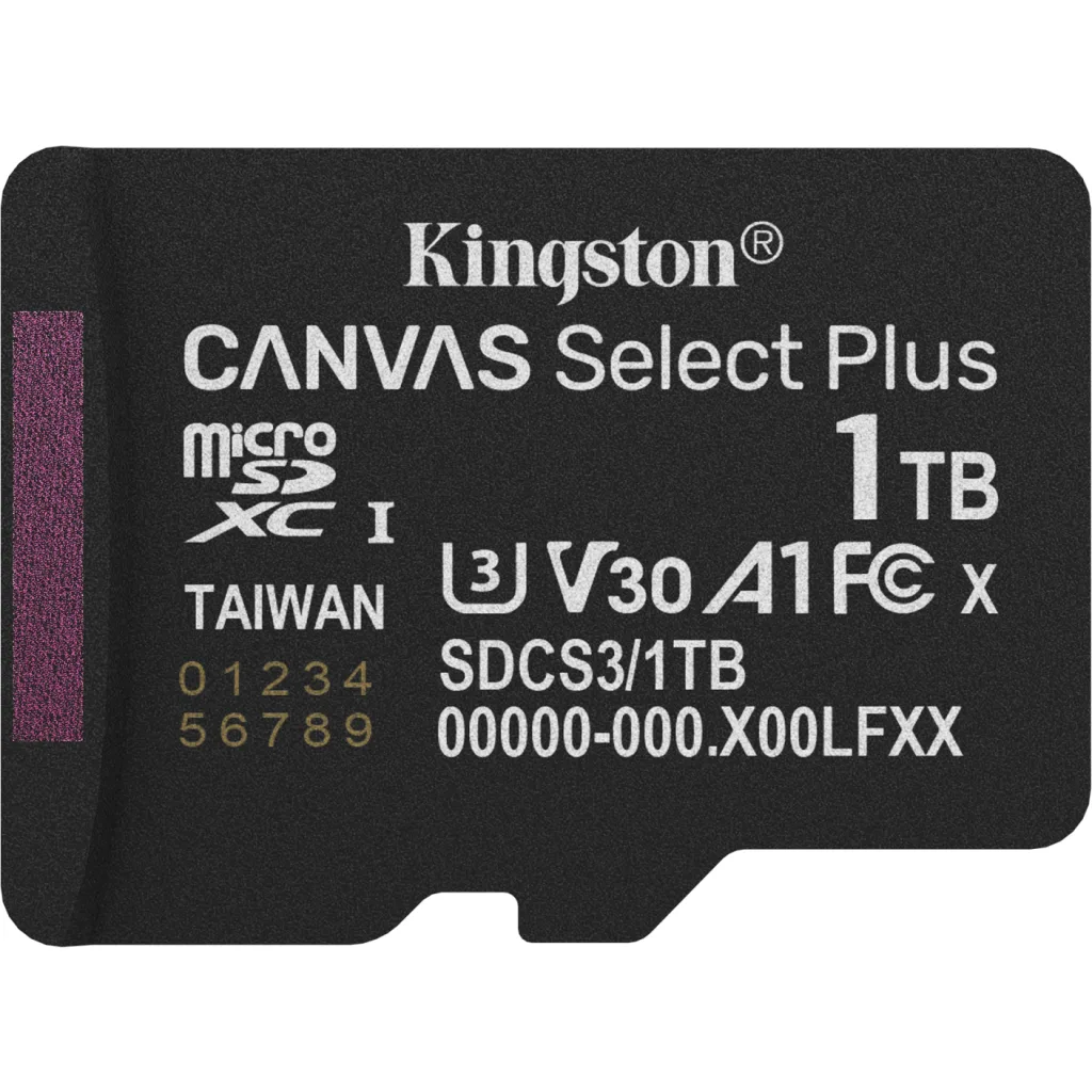 Imagen 2 de Memoria microSDXC 1TB Kingston Canvas Select Plus Clase 10 UHS-I Lec150MB/s